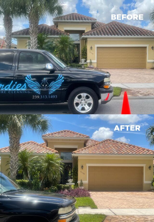 Birdies Pressure Cleaning Services Before and After Cape Coral, FL